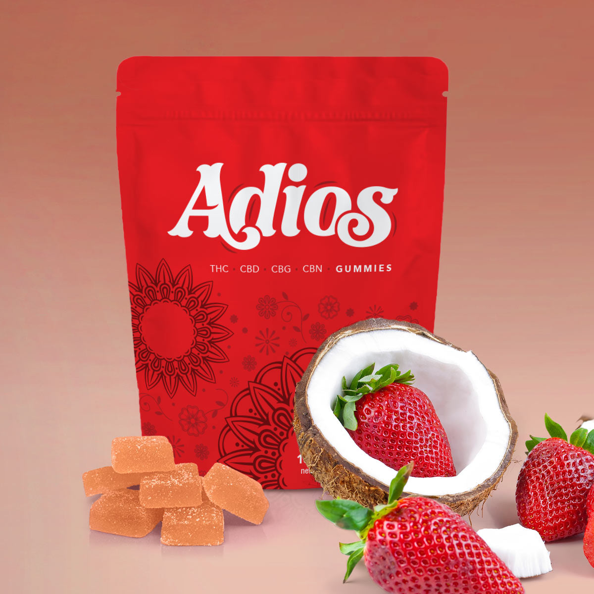 Adios Strawberry Serenity Gummies